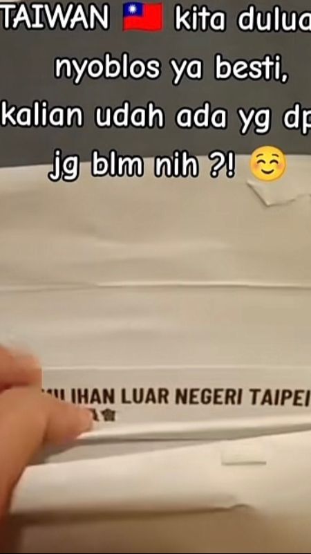 Viral Video TKI Taiwan Dapat Surat Suara Pemilu 2024 Lebih Awal, Ini Penjelasan KPU