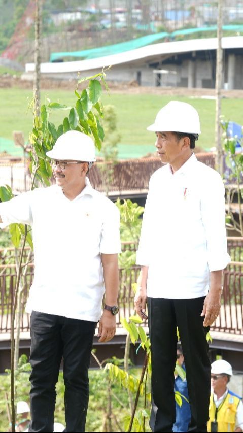 Kunjungi Sumbu Kebangsaan IKN, Presiden Jokowi Lakukan Penanaman Pohon Bersama