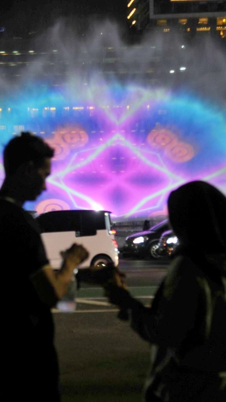 FOTO: Penampakan Water Screen Bundaran HI yang Akan Memeriahkan Malam Pergantian Tahun 2024 di Jakarta