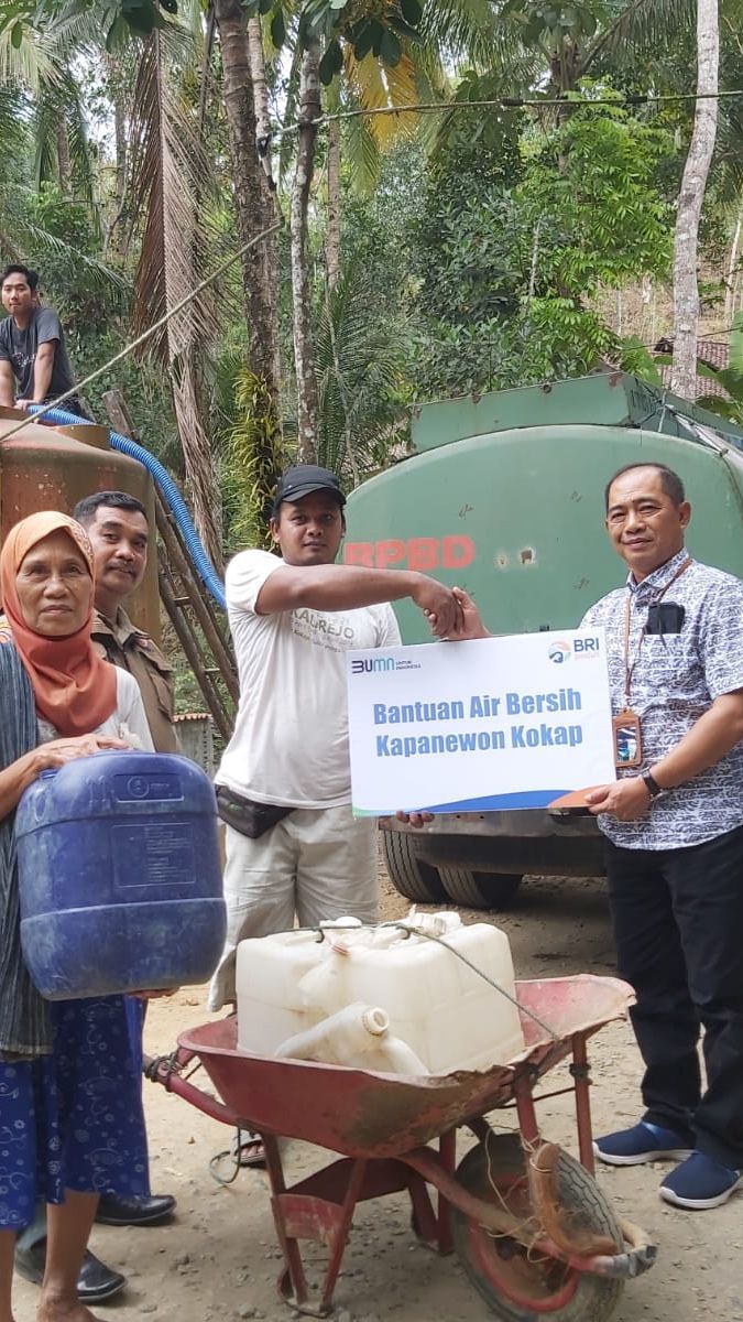 Bantuan Air Bersih dari BRI untuk Warga Terdampak Kekeringan di Kulon Progo