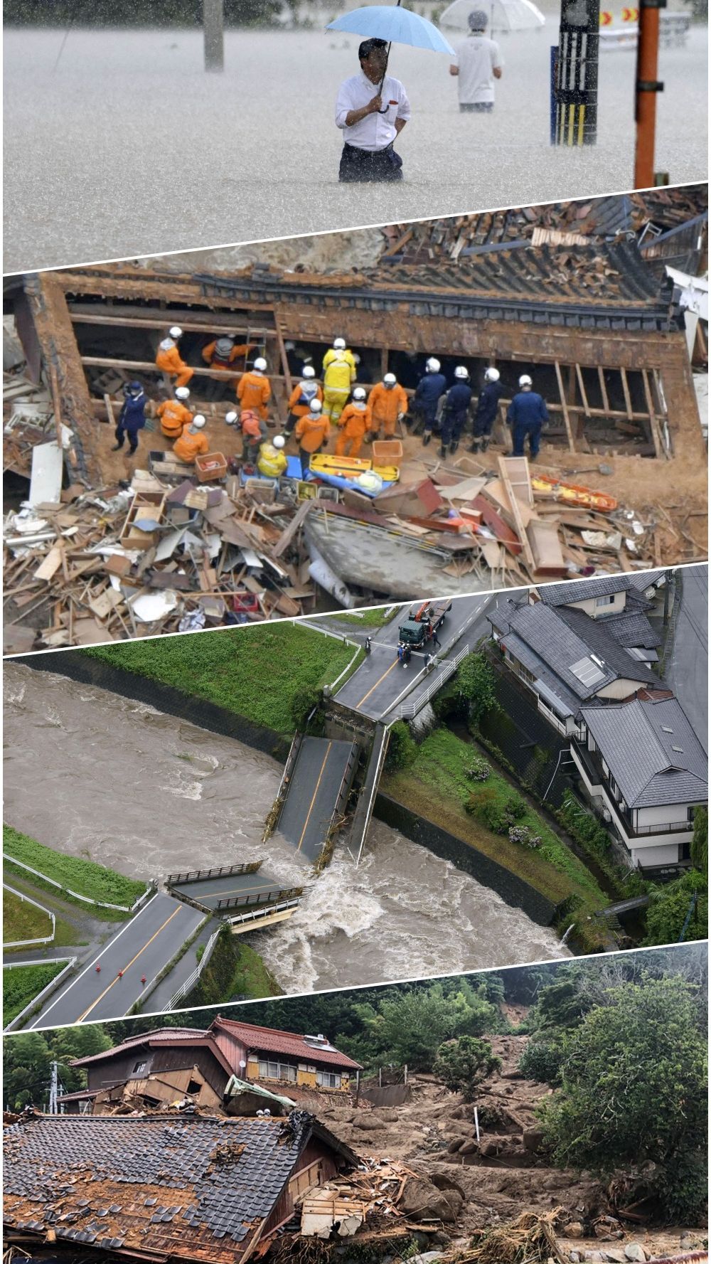 FOTO: Ngerinya Banjir dan Tanah Longsor Menyapu Jepang, Satu Orang Tewas dan Enam Lainnya Hilang