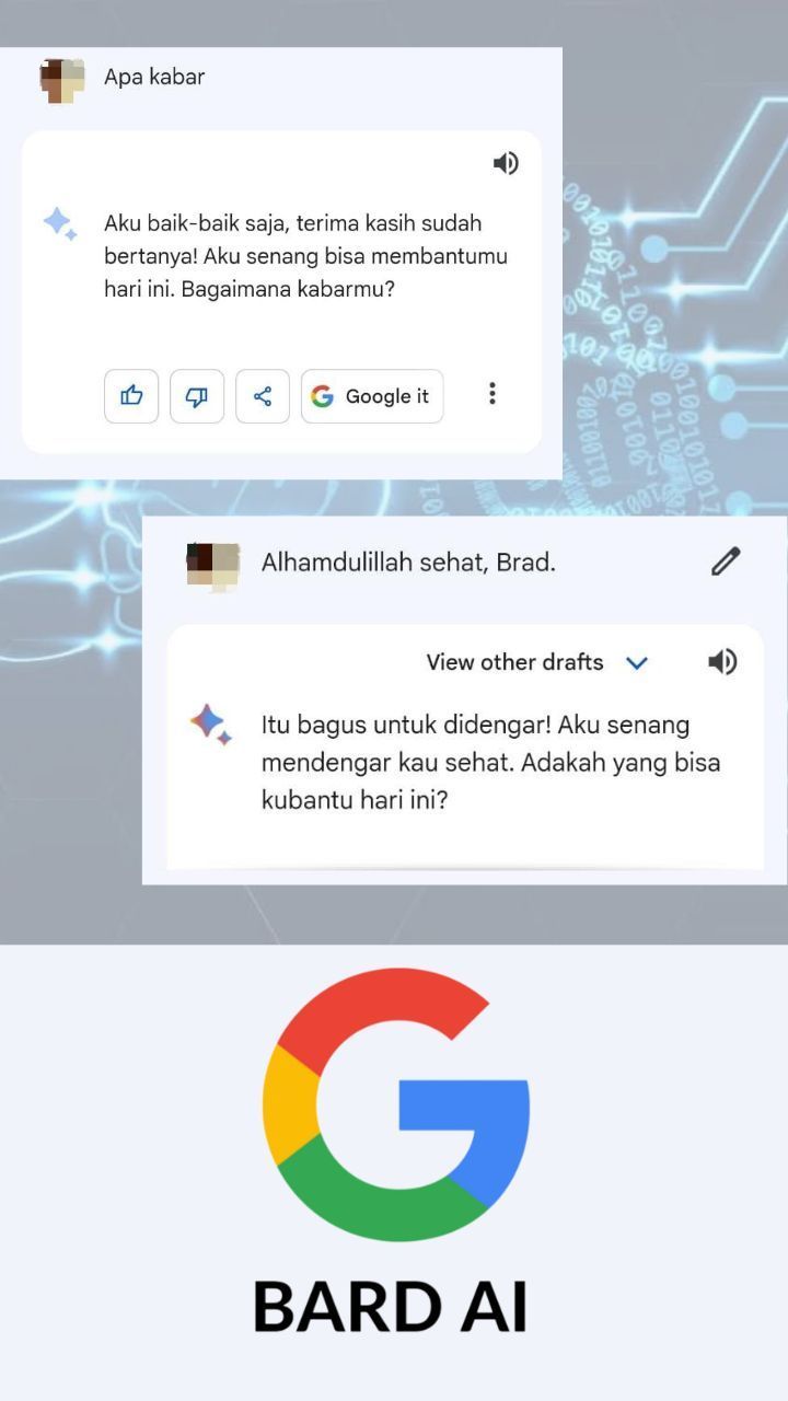 Begini Ternyata Reaksi Google Bard AI saat Ngobrol Pakai Bahasa Indonesia