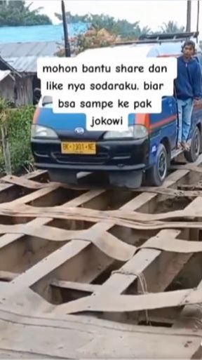 Penampakan Jembatan Rusak di Serdang Bedagai, Ngeri Sekali Terpeleset Bisa Pindah Alam