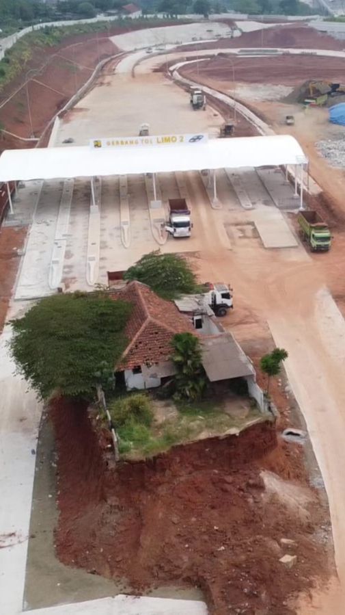 Viral Rumah Berdiri Kokoh di Tengah Proyek Tol Cijago Depok, Ini Penyebabnya