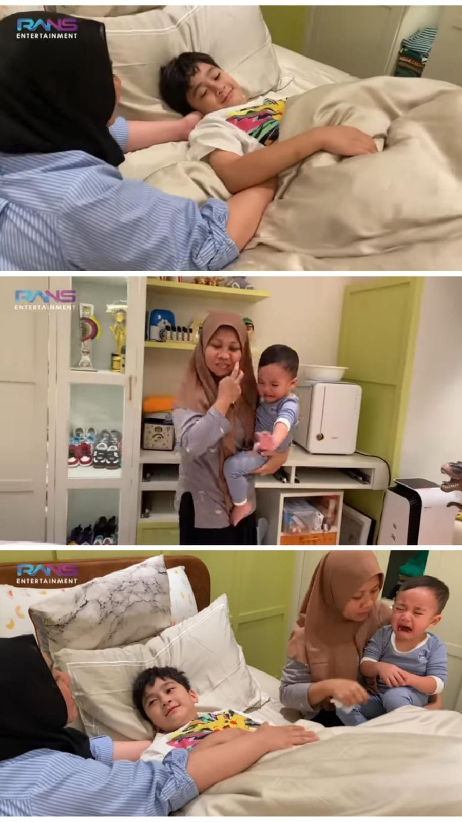 Tingkah Jahil Rafathar Ambil Alih Kasur Sang Adik, Rayyanza Gak Rela Sampai Nangis Kejer