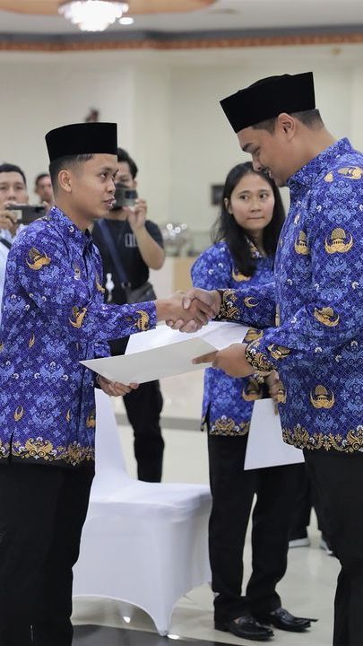 Momen Pengambilan Sumpah dan Janji PNS, Begini Potret Atlet Bulutangkis Pakai Korpri