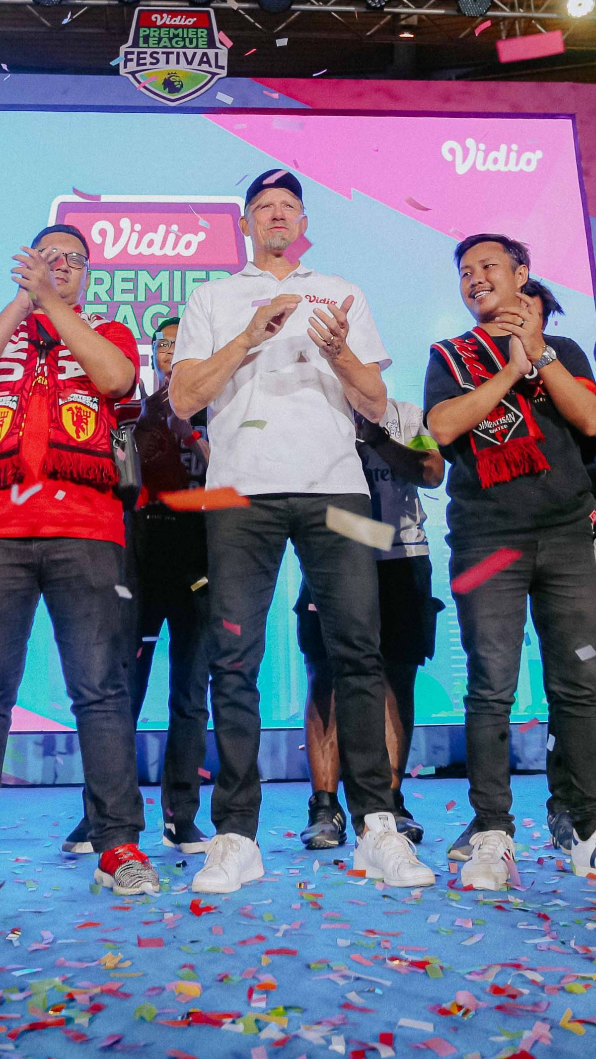 FOTO: Kiper Legendaris Manchester United, Peter Schmeichel Menyapa Fans di Vidio Premier League Festival