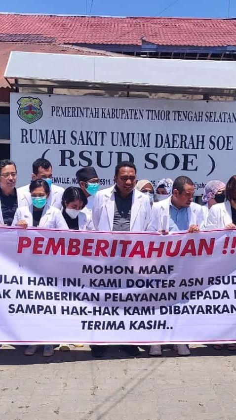 Insentif 6 Bulan Tak Dibayar, Dokter RSUD Soe Mogok Layani Pasien