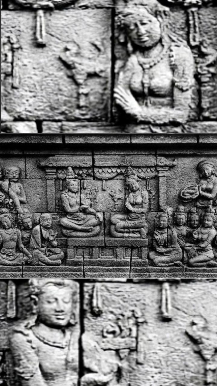 Relief Candi Borobudur Digambarkan AI: Rajanya Ganteng, Ratunya Cantik Banget