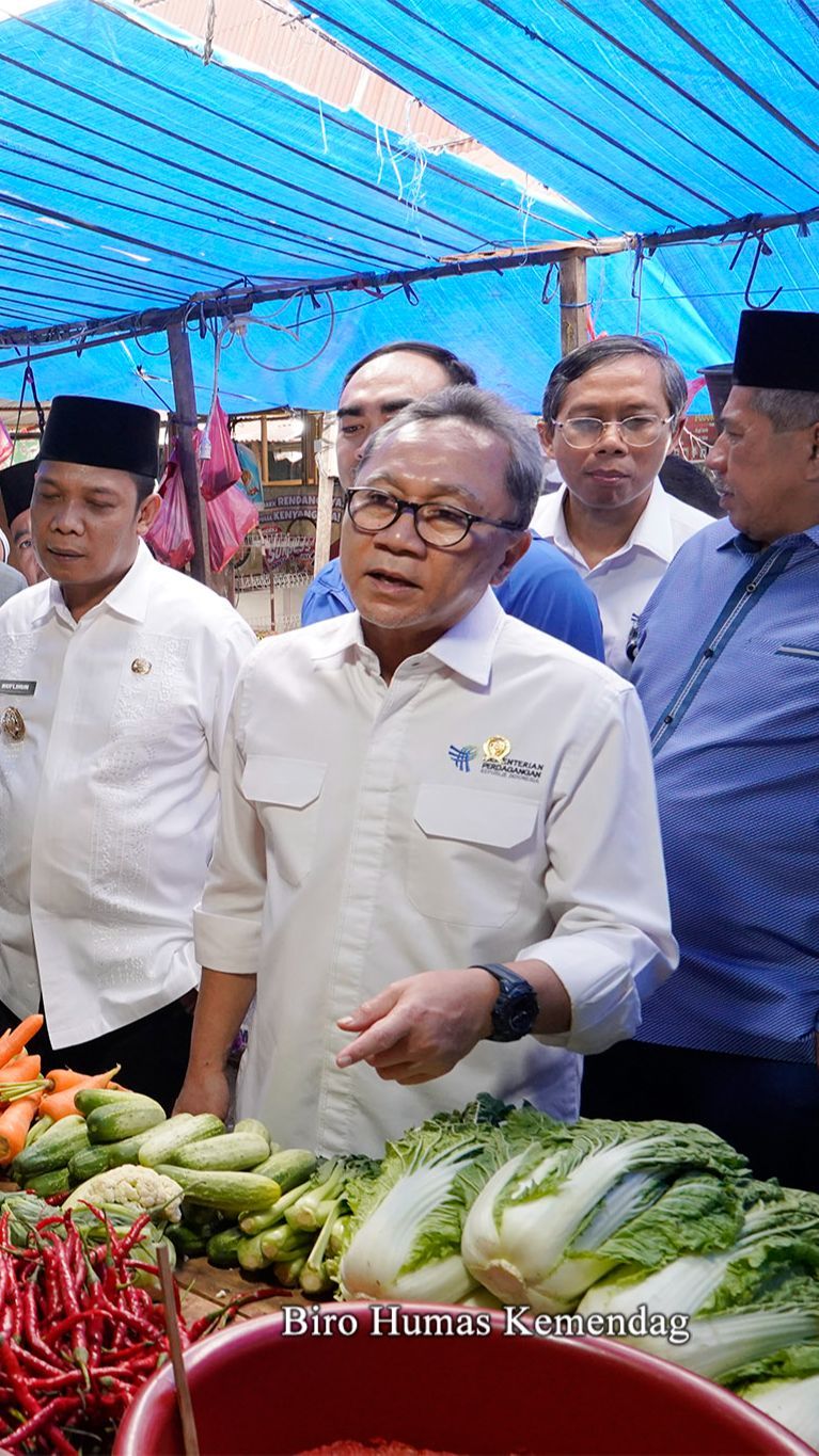 Mendag Tinjau Pasar Palapa di Riau, Ungkap Harga Bapok Masih Stabil