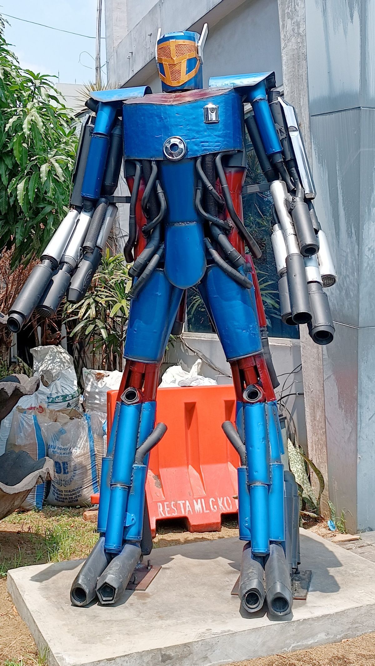 210 Knalpot Brong Sitaan Polisi di Malang Disulap Jadi Optimus Prime