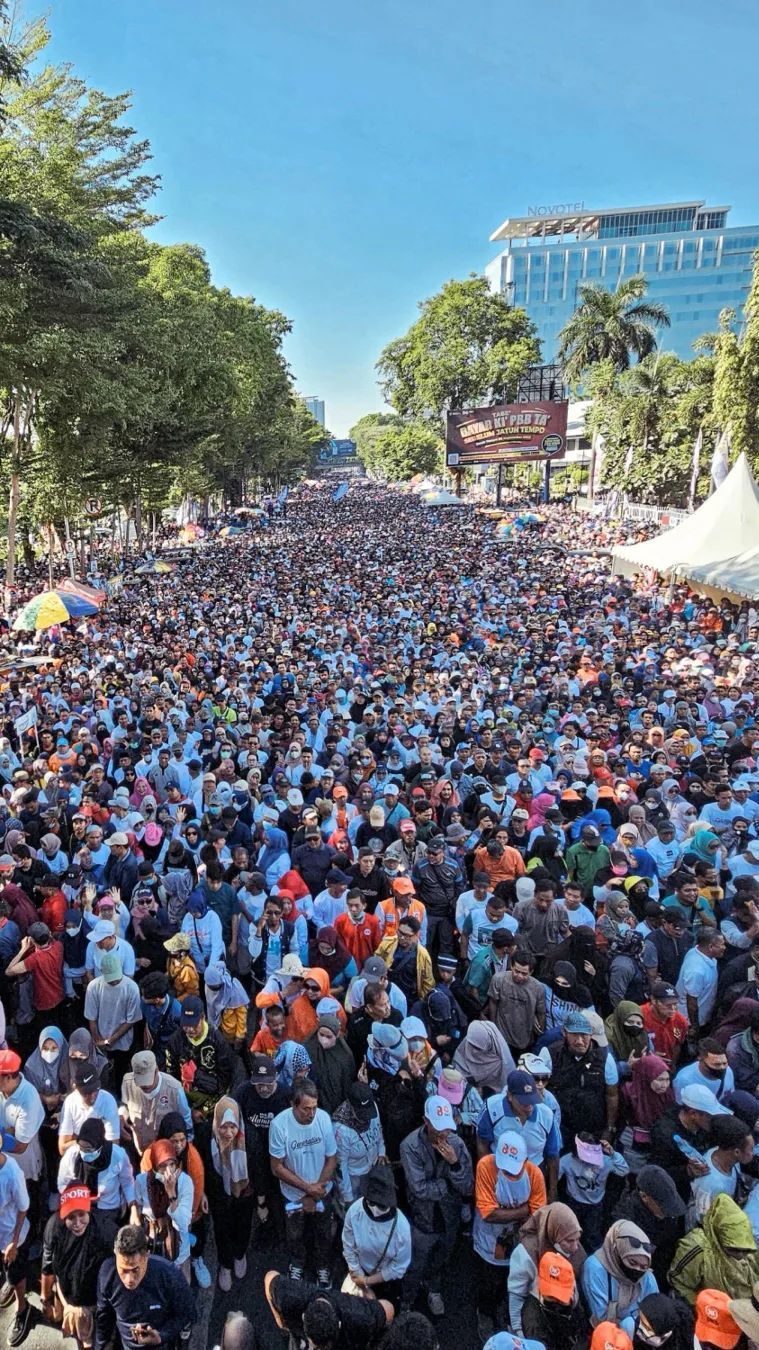 Penampakan Warga di Makassar Sambut Anies dan Cak Imin: Diklaim 1 Juta Orang yang Hadir