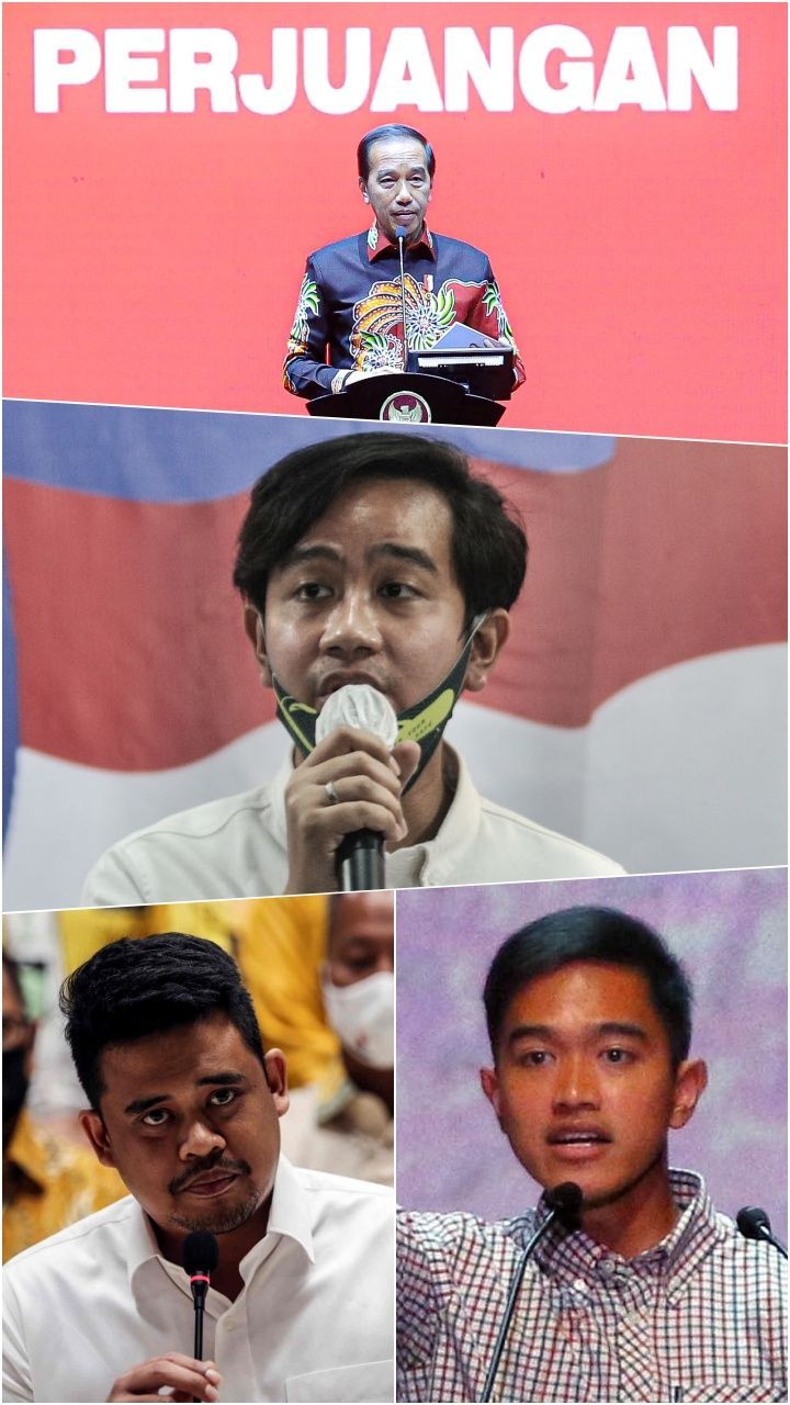 FOTO: Aksi Keluarga Jokowi di Atas Podium Partai Politik