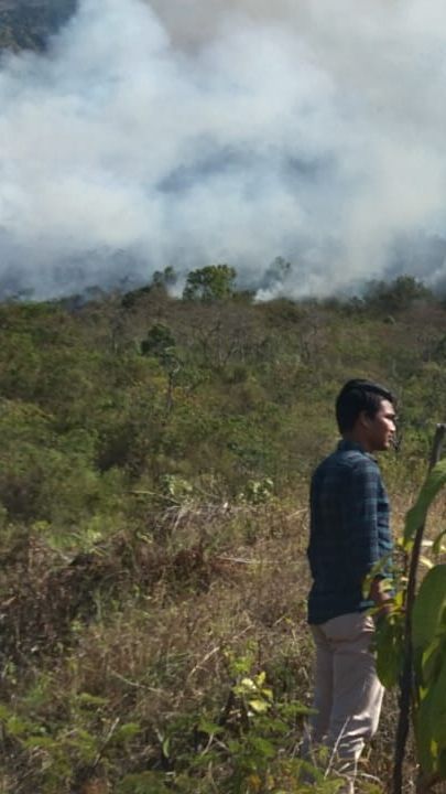 Luas Kebakaran di Gunung Agung Mencapai 30 Hektare, Ini Penampakannya