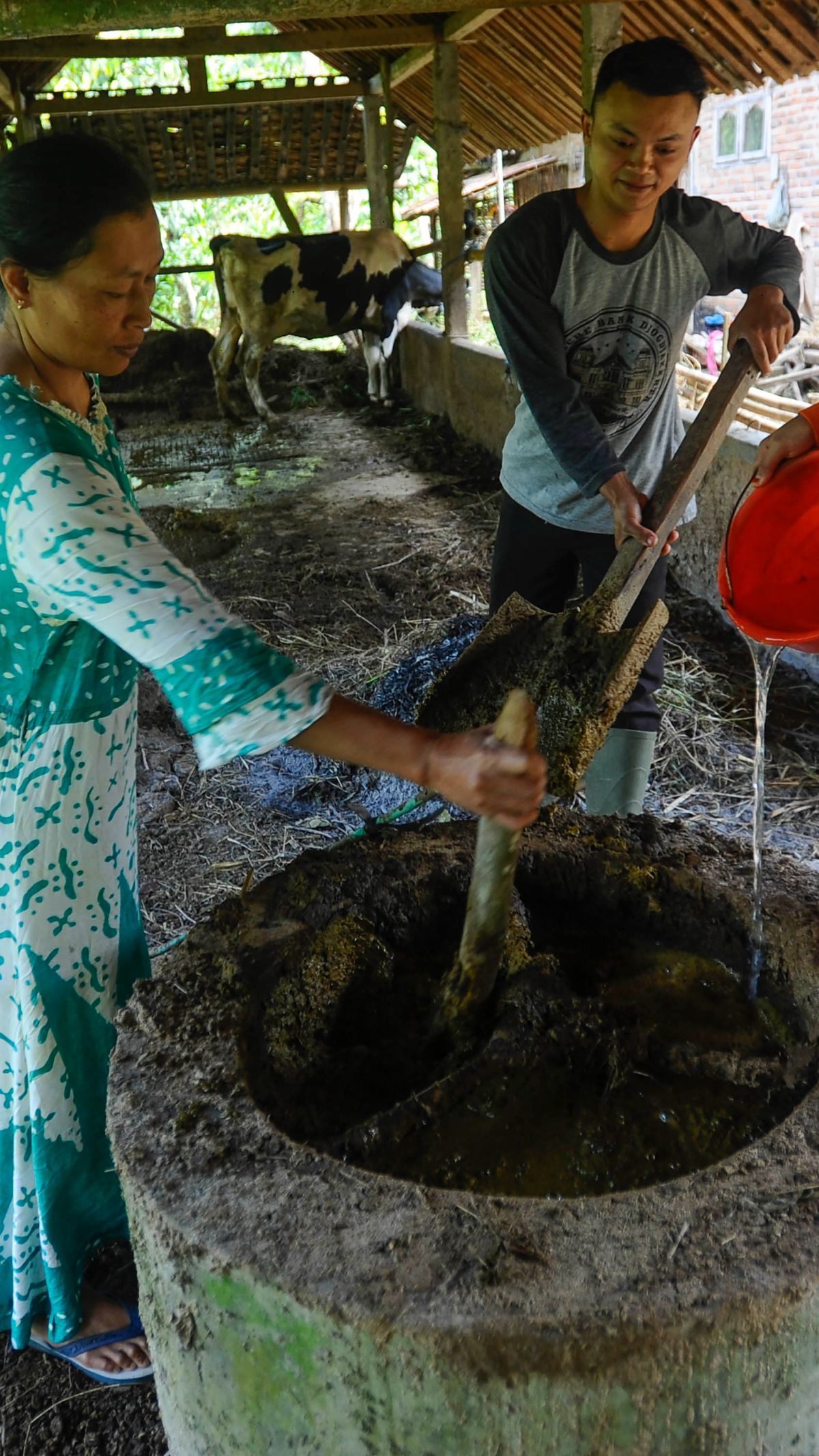 FOTO: Ide Kreatif Warga Trenggalek Memanfaatkan Kotoran Sapi untuk Diubah Menjadi Bahan Bakar Biogas Pengganti Elpiji