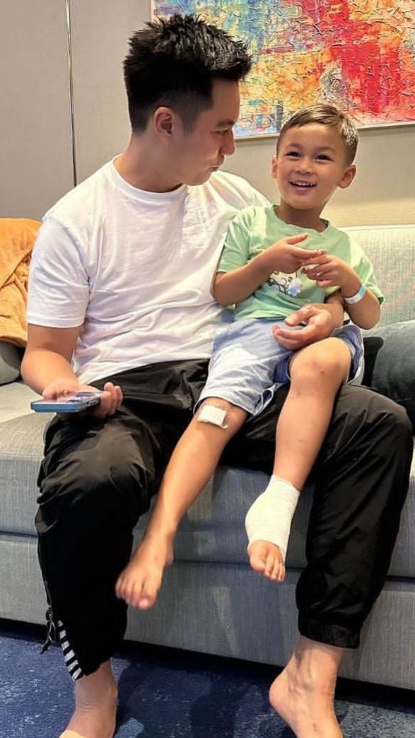 Kondisi Kiano Anak Baim Wong Jalani Operasi Usai Kaki Terkena Mata Pisau Chopper