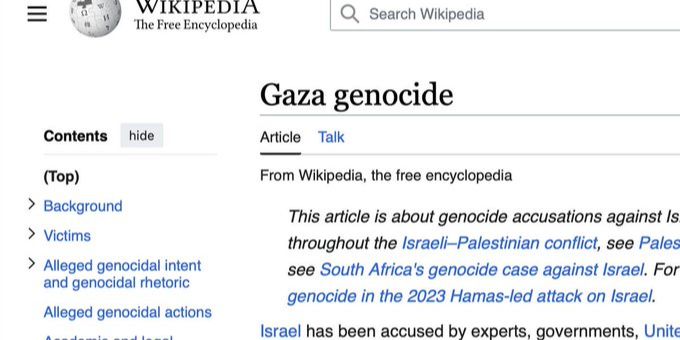 Kesimpulan Wikipedia: Israel Lakukan Genosida di Gaza