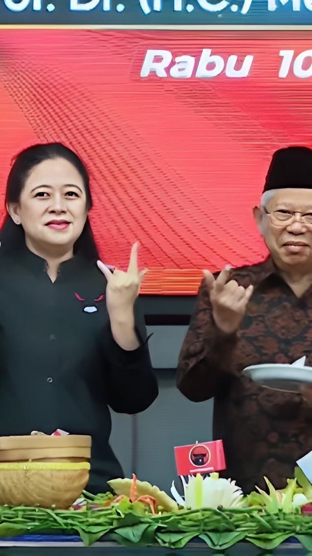 TKN Santai Ma’ruf Amin Salam Tiga Jari di HUT PDIP: Anaknya Dukung Kita