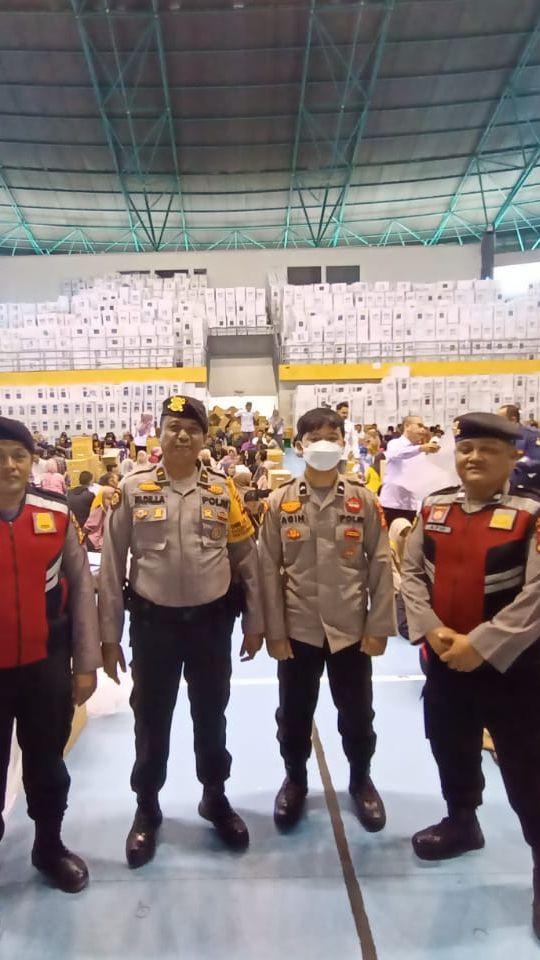 Pastikan Logistik Pemilu 2024 Aman, Polres Kampar Jaga Tiga Tempat Penting