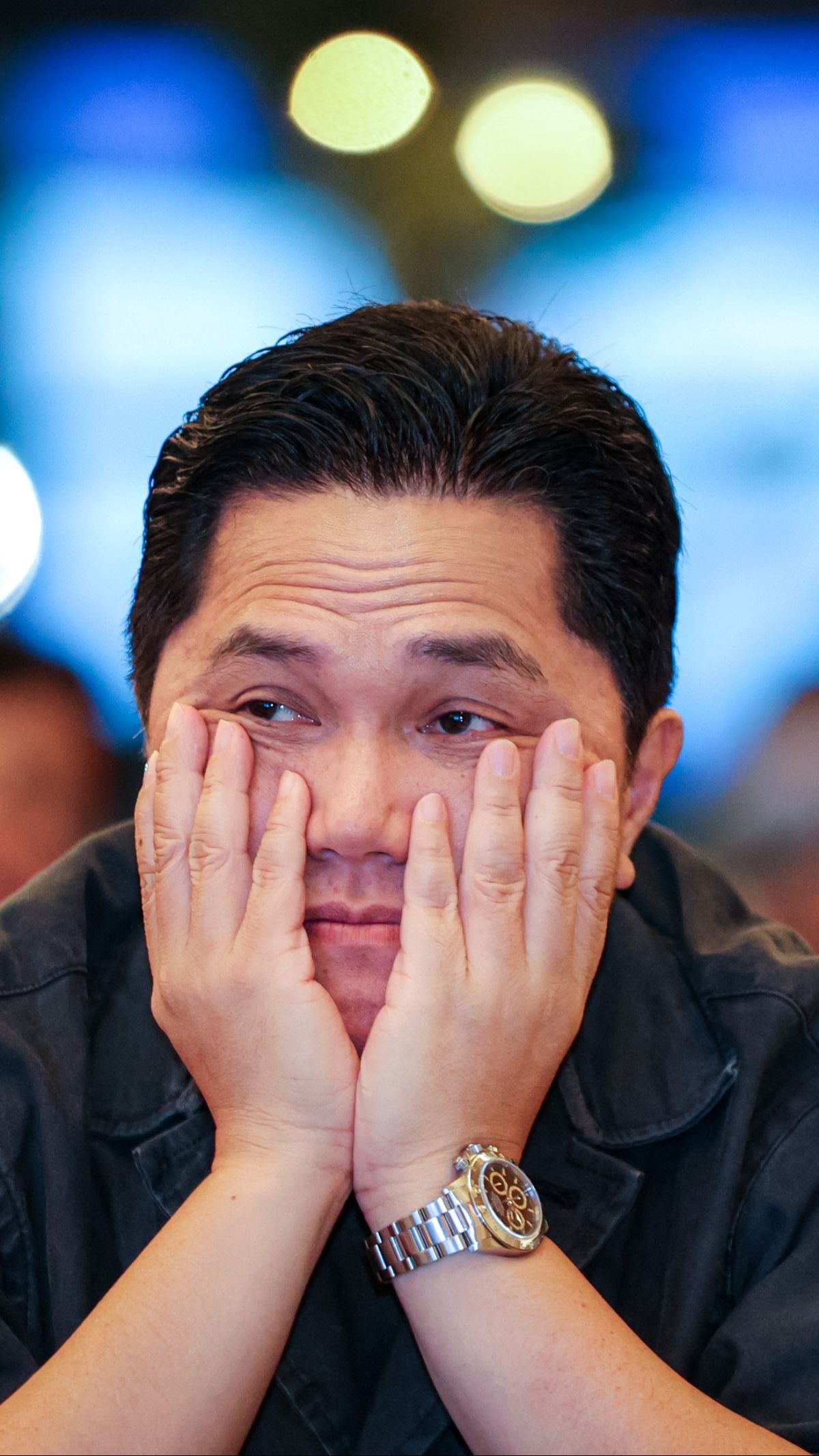 Foto: Wajah Kecewa Ketum PSSI Erick Thohir Saat Timnas Indonesia Dibantai Irak di Piala Asia 2023