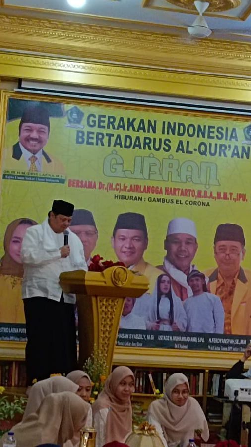 Airlangga: Politik Sedang Panas, Turunkan Temperatur dengan Tadarus Alquran