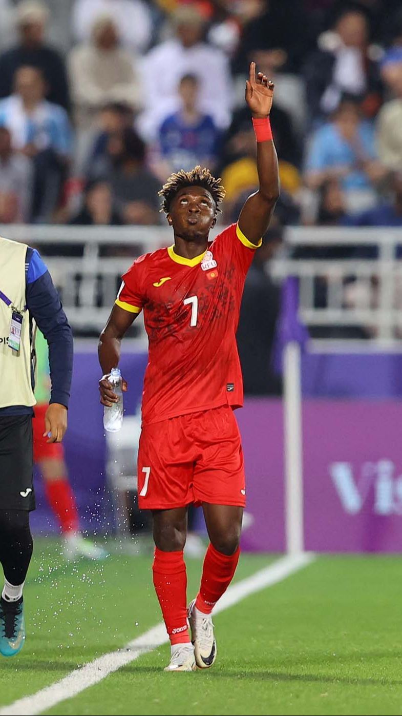 FOTO: Inilah Joel Kojo, Pencetak Gol Cantik Kirgistan yang Bikin Timnas Indonesia Lolos 16 Besar Piala Asia 2023