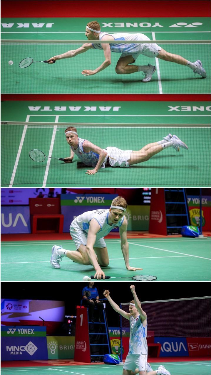 FOTO: Jatuh Bangun Anders Antonsen hingga Akhirnya Segel Juara Indonesia Masters 2024 Usai Bungkam Tunggal Putra Kanada