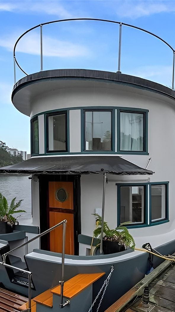 Potret Rumah Kapal Mungil tapi Nyaman, Bisa Buat Berlayar