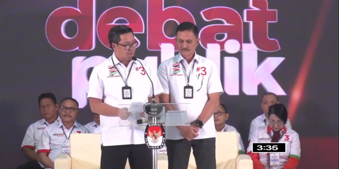 Debat Perdana Pilgub Sulut, Steven-Denny Beberkan Soal Isu Lingkungan dan PDRB