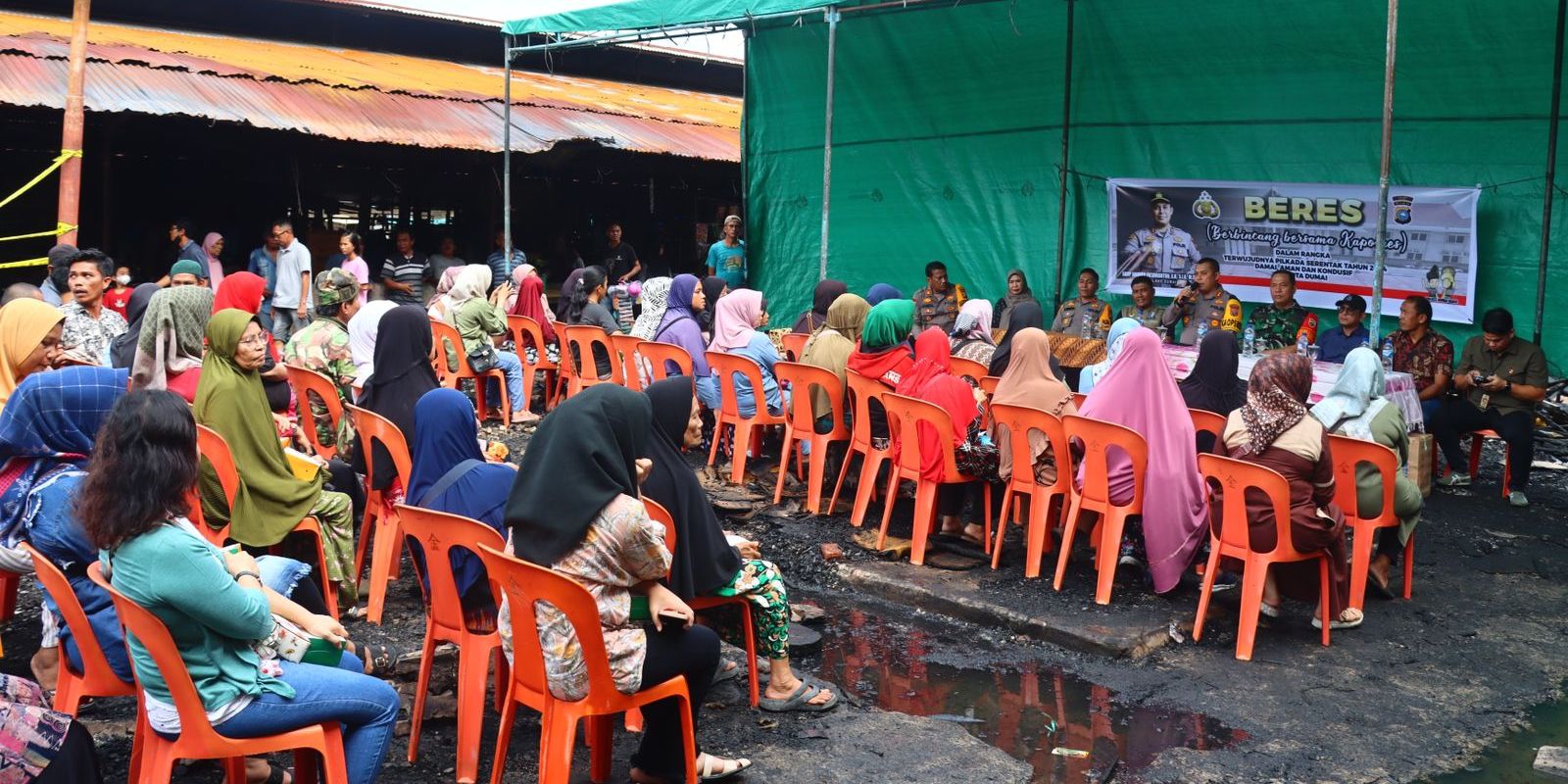 Pedagang Pasar Keluhkan Dampak Kebakaran, Kapolres Dumai Segera Hubungi Pjs Wali Kota