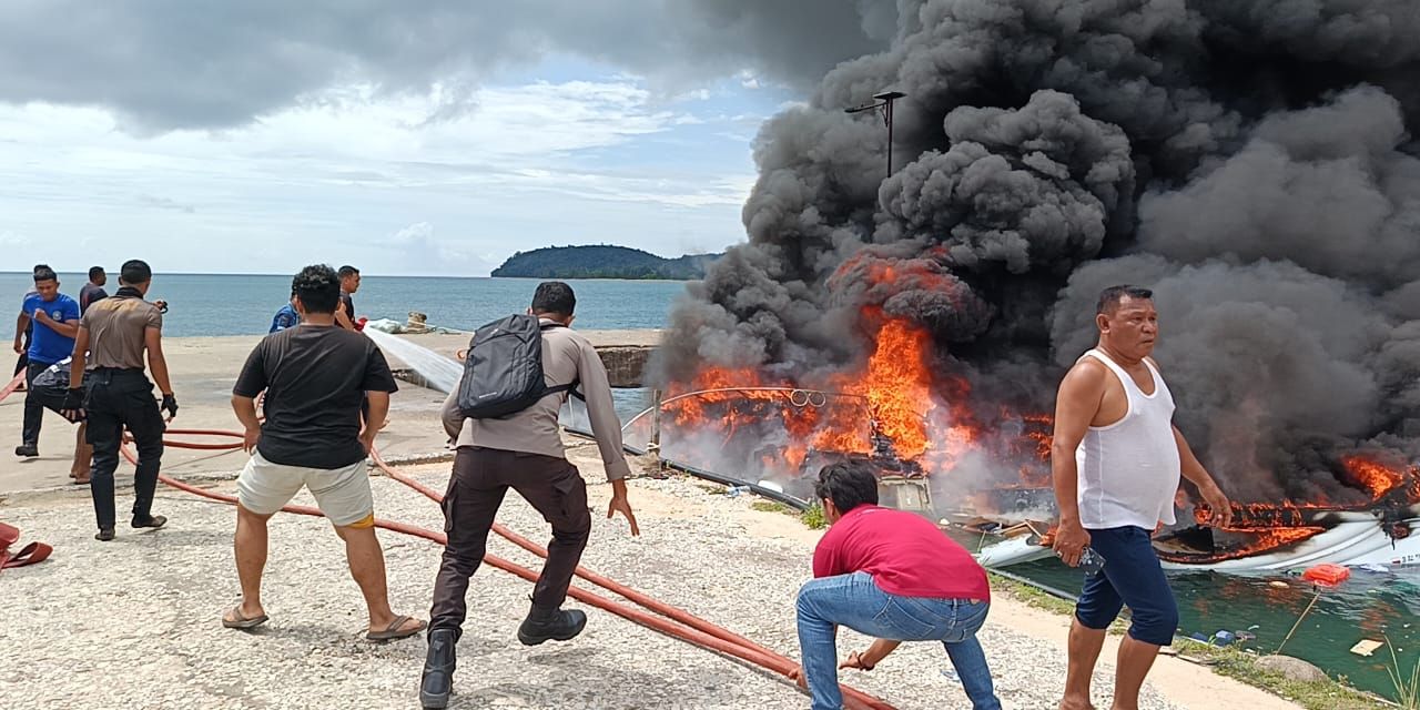 Polisi Ungkap Penyebab Speedboat Cagub Maluku Utara Meledak dan Terbakar