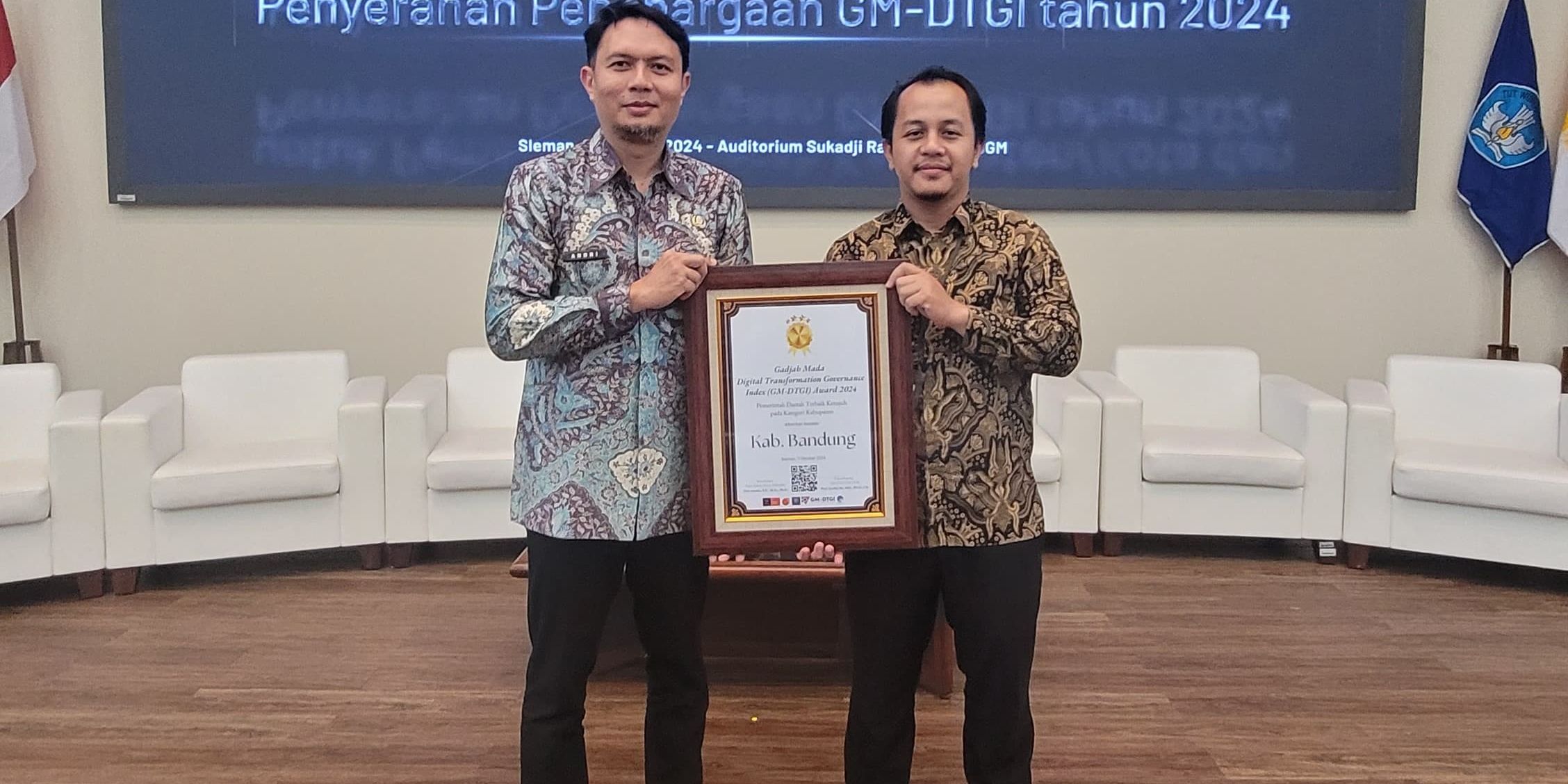 Di Ajang GM-DTGI Award 2024, Pemkab Bandung Raih Penghargaan Pemerintah Daerah Terbaik