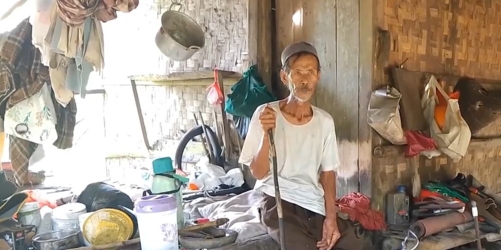 Pilu Lansia di Lebak Tinggal Seorang Diri di Gubuk Tak Layak, Tidak Pernah Dapat Bantuan Pemerintah