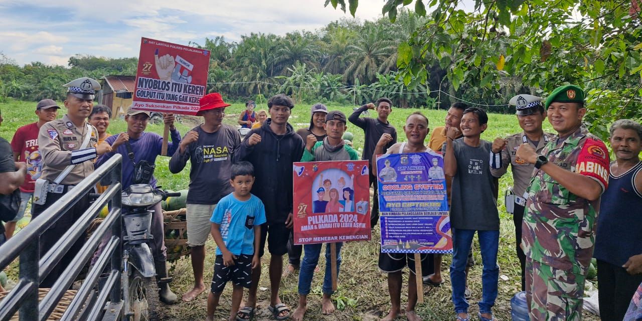 Temui Petani, Polisi Ingatkan Tetap Rukun walau Beda Pilihan di Pilkada