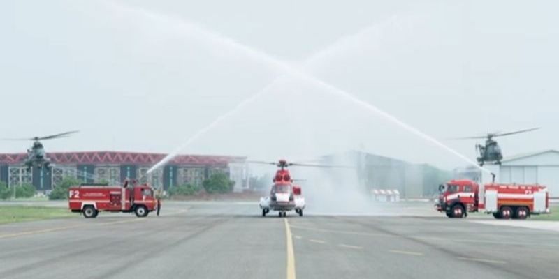 Momen Wapres Ma’ruf Amin Disambut Water Salute, Ini Maknanya