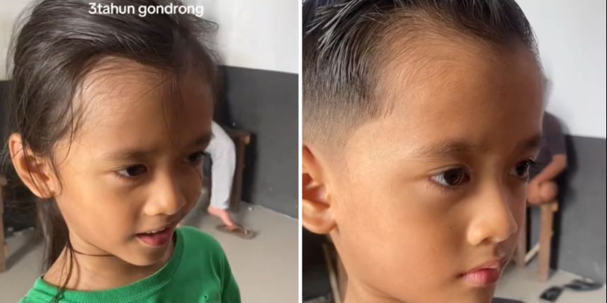 Momen Bocah Potong Rambut Setelah 3 Tahun Gondrong, Perubahan Penampilannya Bikin Pangling