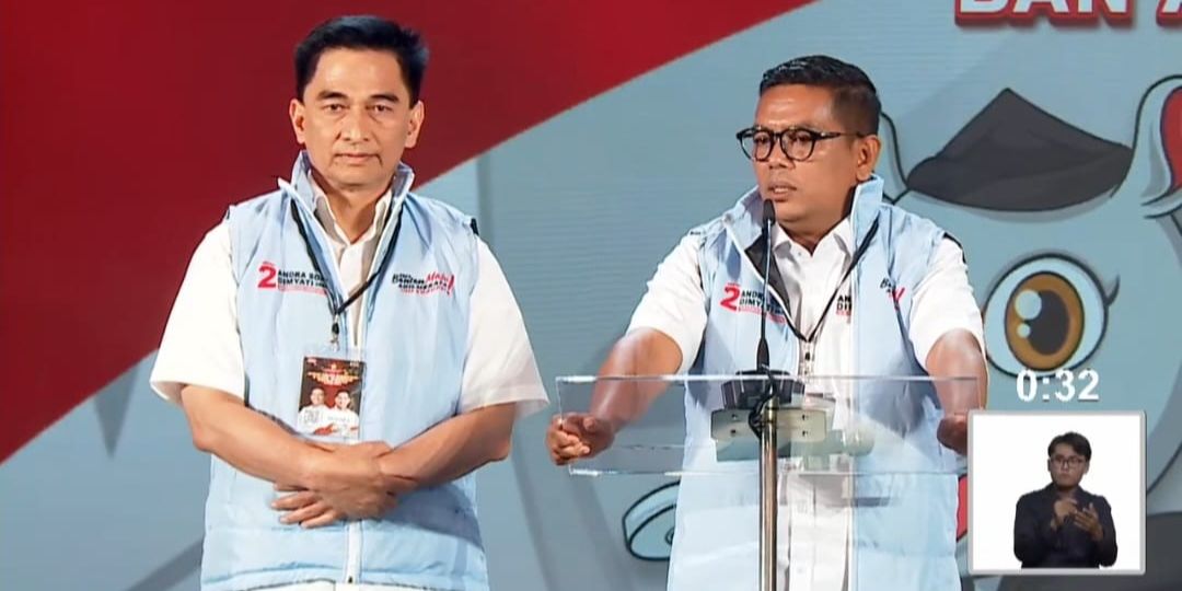 Debat Pilkada Banten, Andra Soni Pamer Program Banten Cerdas dan Sekolah Gratis untuk Semua