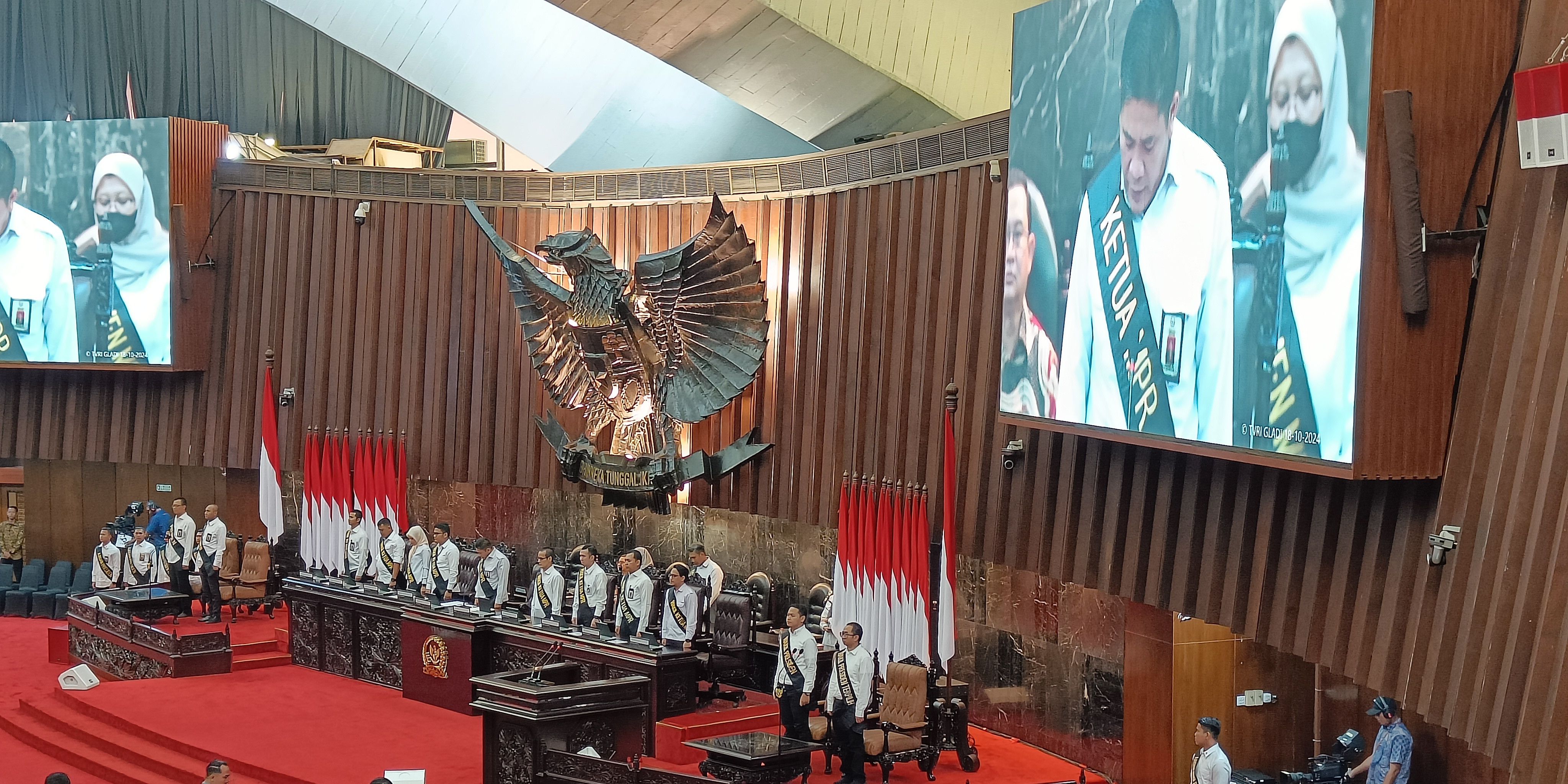 Mengintip Gladi Kotor Pelantikan Prabowo-Gibran di Gedung MPR/DPR