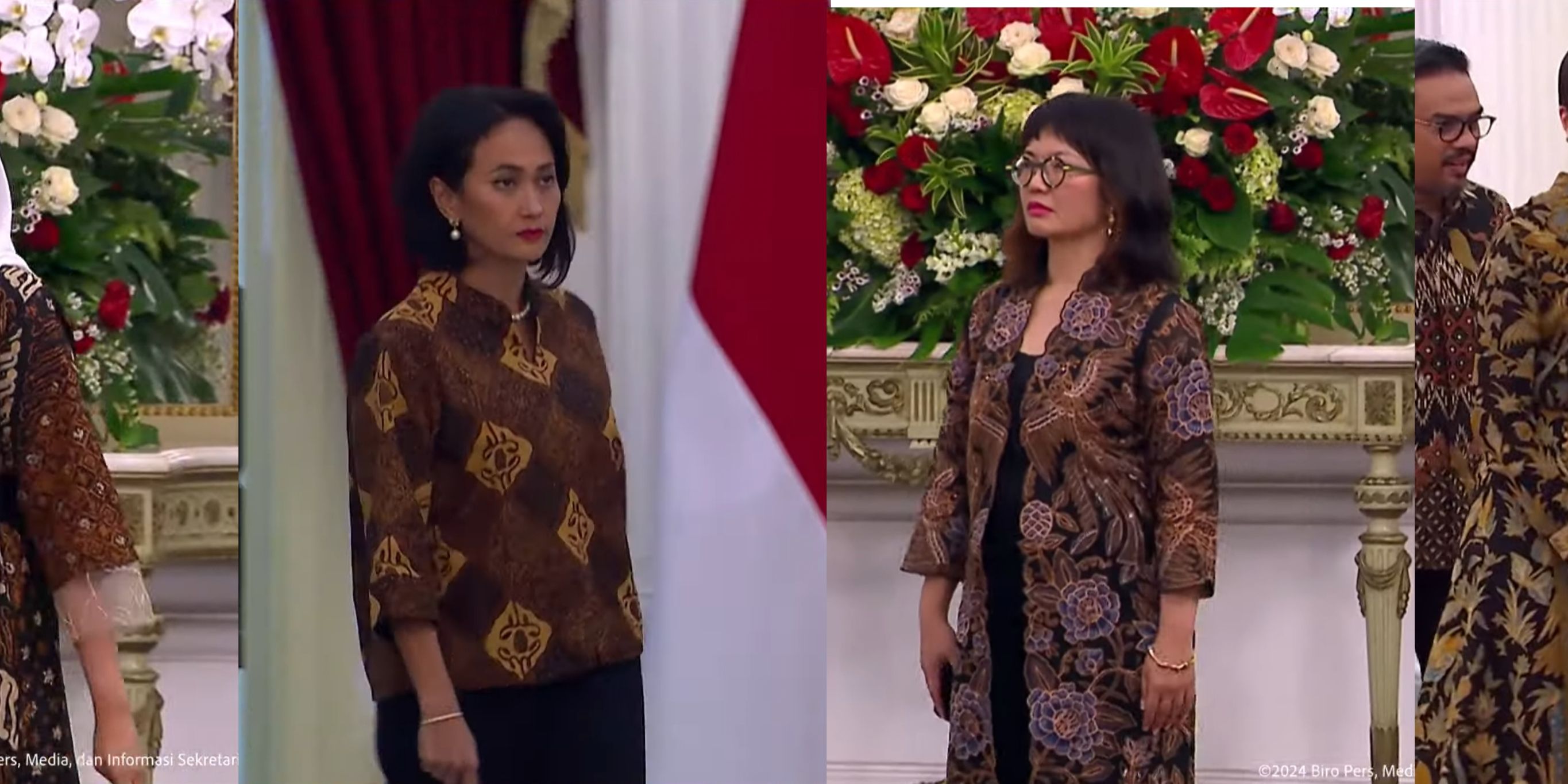 Intip Gaya Berbatik Menteri Perempuan pada Malam Pengumuman Kabinet Prabowo-Gibran