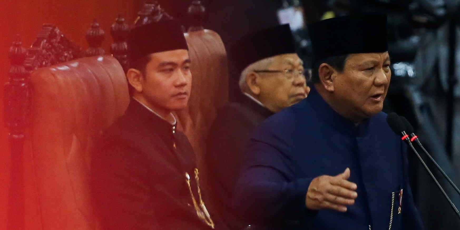 VIDEO: Gebrak-Gebrak Podium, Pidato Pertama Presiden Prabowo 