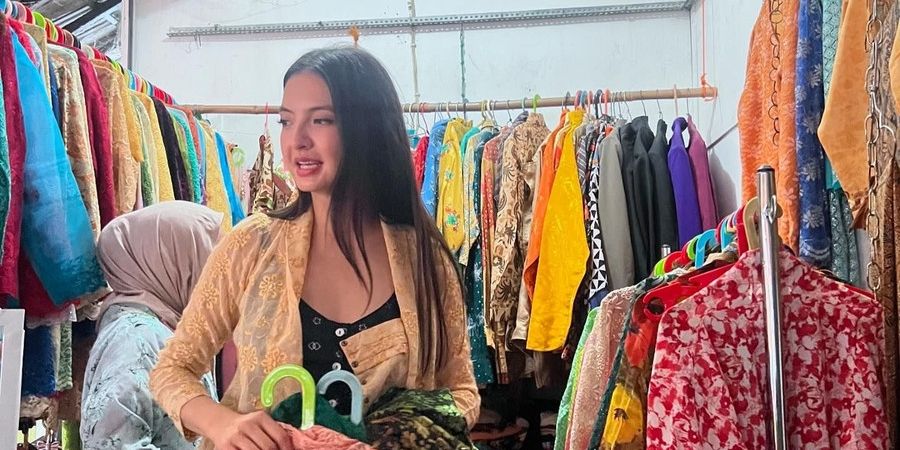 Potret Raline Shah Asyik Belanja Kain Batik di Pasar Tradisional, Disebut Punya Aura Mahal dan Elegan