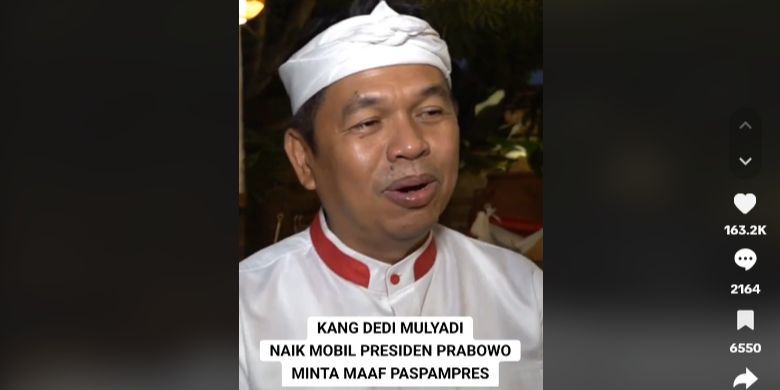 VIDEO: Dedi Mulyadi Minta Maaf ke Paspampres Naik Maung Garuda Usai Pelantikan Prabowo