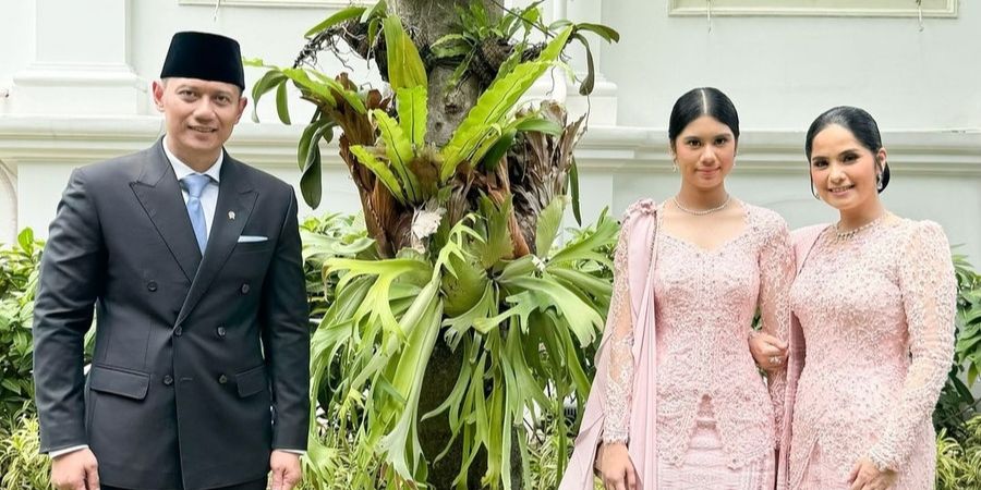 Potret Haru & Bahagia Aira Anak Annisa Pohan Pose Bareng Pohon Kenari yang Ditanam Ani Yudhoyono di Istana Negara