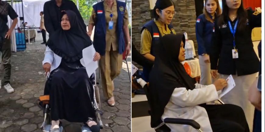 Viral Kisah Wanita di Sumsel Jalani Tes CPNS 2024 Usai Melahirkan, Datang dengan Kursi Roda