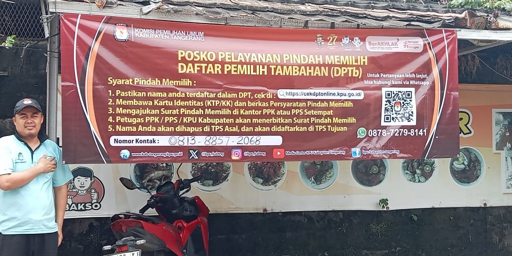 KPU Sediakan 314 Posko Pindah Mencoblos di Tangerang, Simak Syarat dan Ketentuannya Berikut Ini