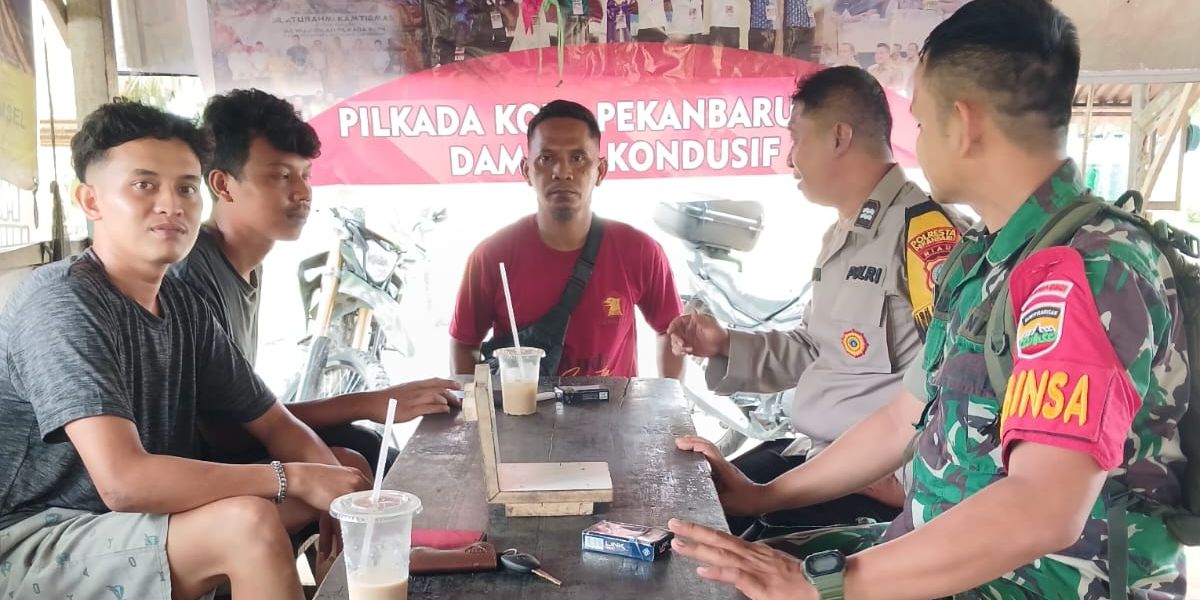 Aksi Bhabinkamtibmas dan Babinsa Bikin Adem Pilkada di Pekanbaru