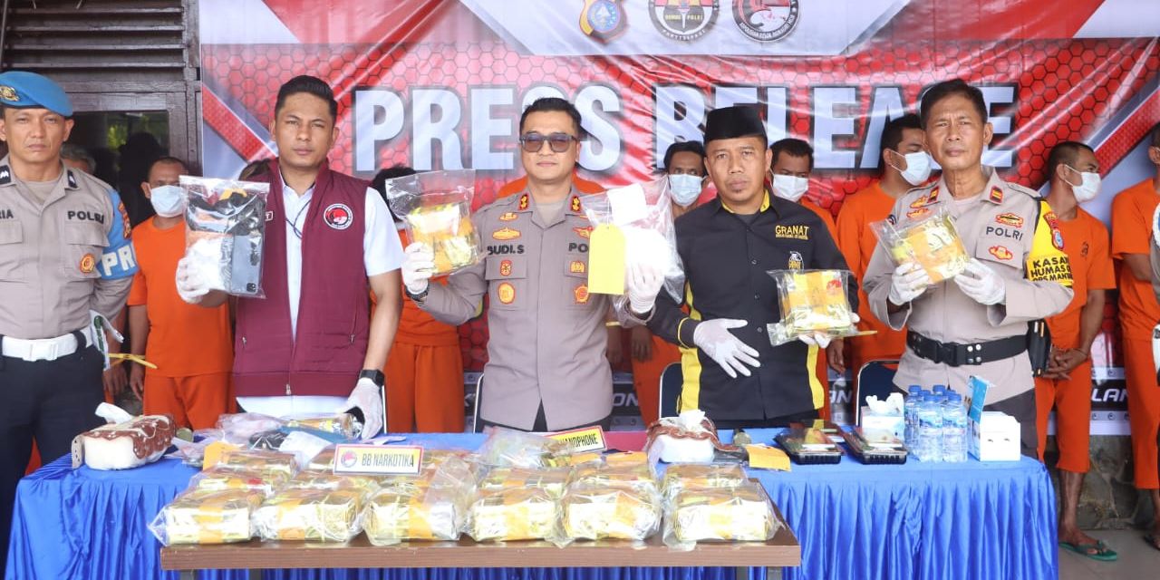 Jelang Pilkada, Polres Inhil Amankan 21,8 Kg Sabu dari Bandar Besar dan Ringkus Tiga Tersangka