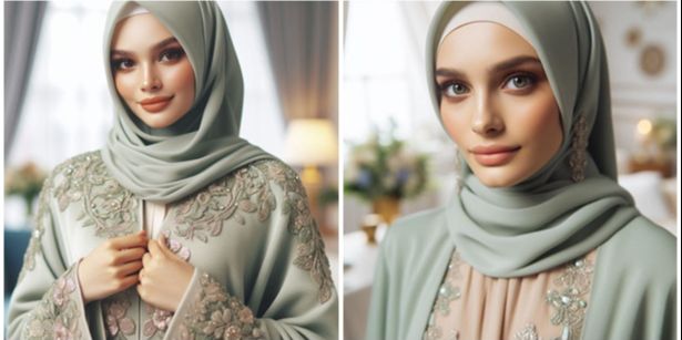 Baju Gamis Warna Sage Masih Jadi Tren untuk Lebaran 2025, Bikin Penampilan Lebih Elegan dan Modern