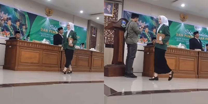 Mahasiswi ini Pakai Sepatu Paling 'Mahal' Sedunia di Acara Pembekalan Wisuda, Ada Kisah Haru di Baliknya