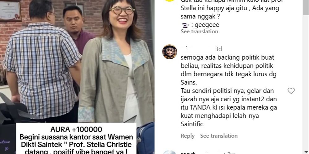 Prof Stella Masuk Kantor, Senyum Sumringahnya Bikin Anak Buah Happy: Auranya Positif